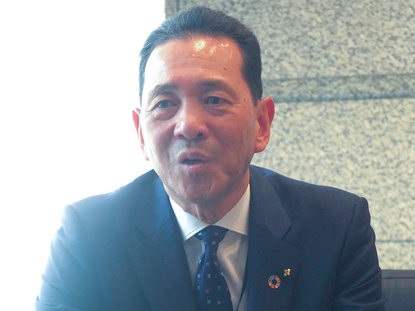日清医療食品入社式　コツコツと勉強心掛けて